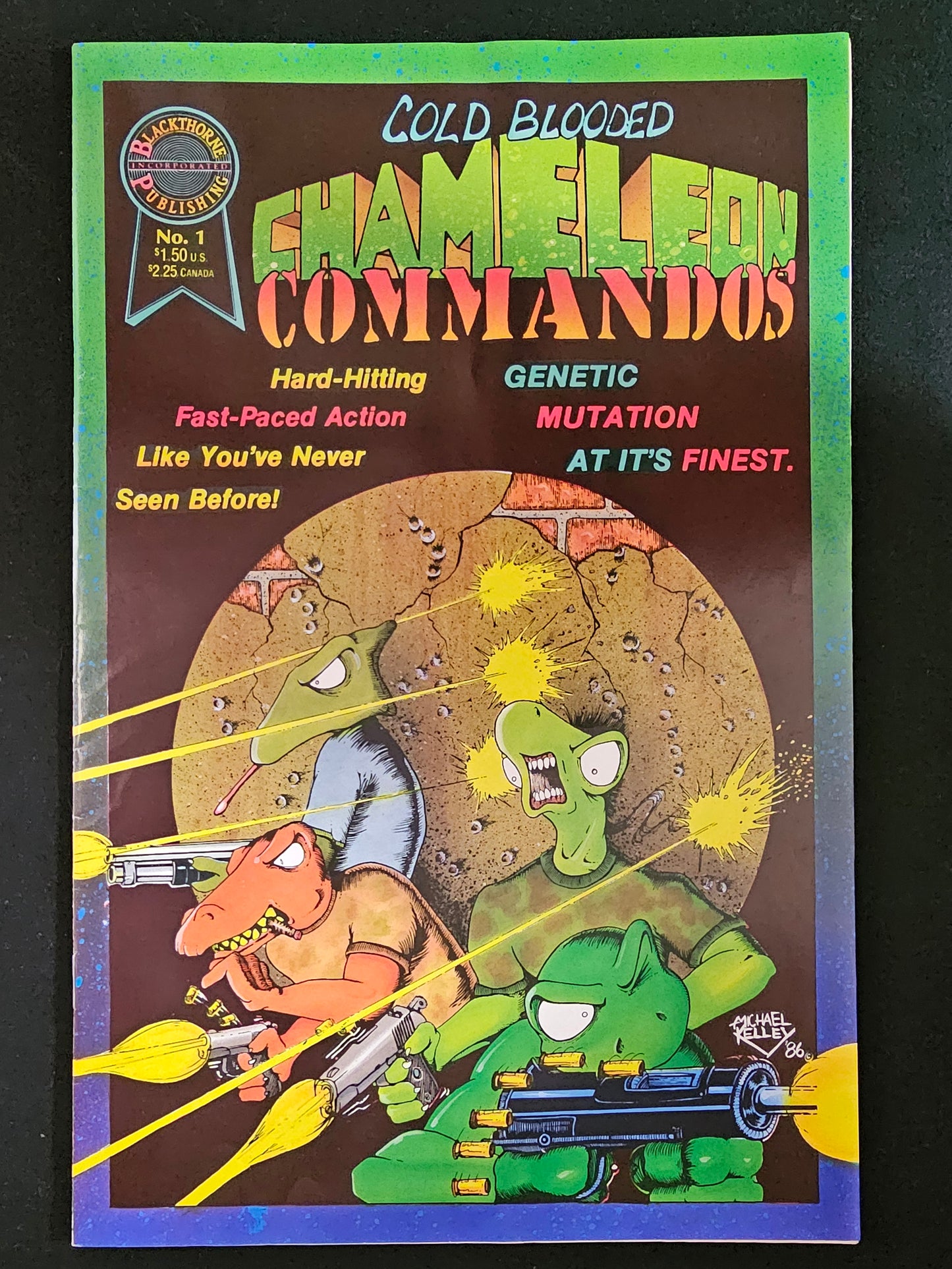 Cold Blooded Chameleon Commandos #1 & #2 Lot (Blackthorne, 1986) VF-VF/NM