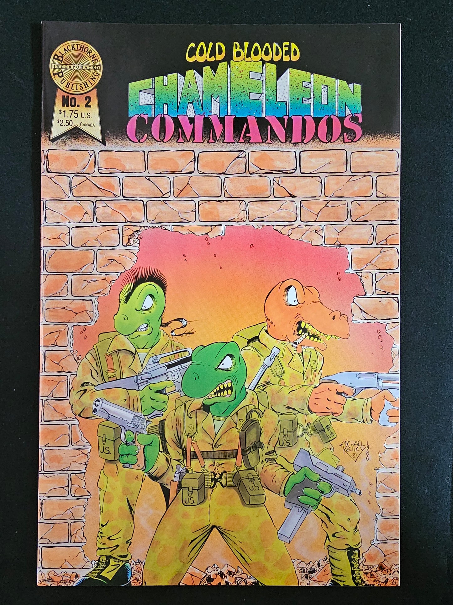 Cold Blooded Chameleon Commandos #1 & #2 Lot (Blackthorne, 1986) VF-VF/NM