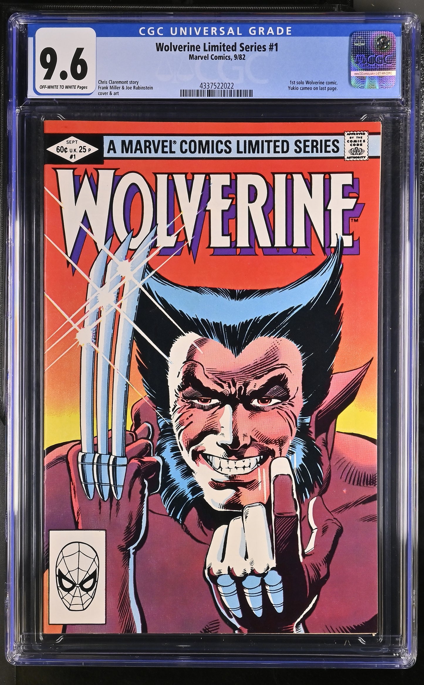 Wolverine Limited Series #1 (September 1982) - CGC 9.6